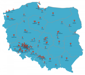 Mapa zasięgu